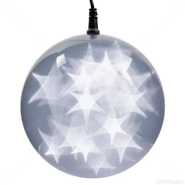 White LED holographic starfire sphere