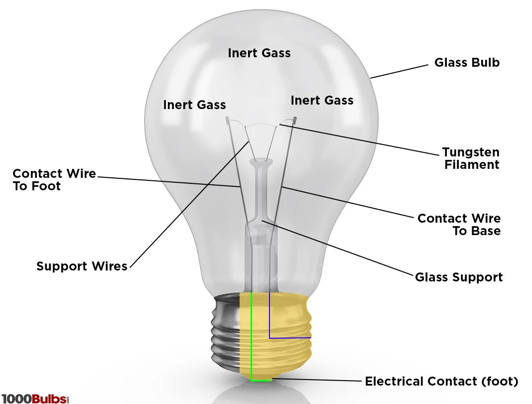 Parts Of A Light Bulb Diagram