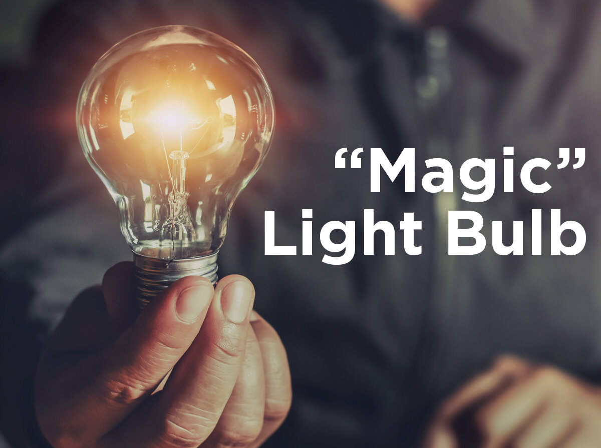 Professional Exploding Light Bulb Gimmick Magic Trick Light Bulb Bursts Metal 