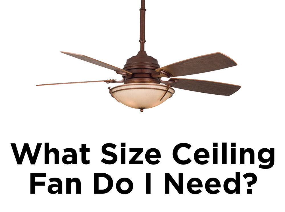 What Size Ceiling Fan Do I Need, What Size Light Bulb For A Ceiling Fan