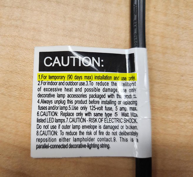 Warning Label