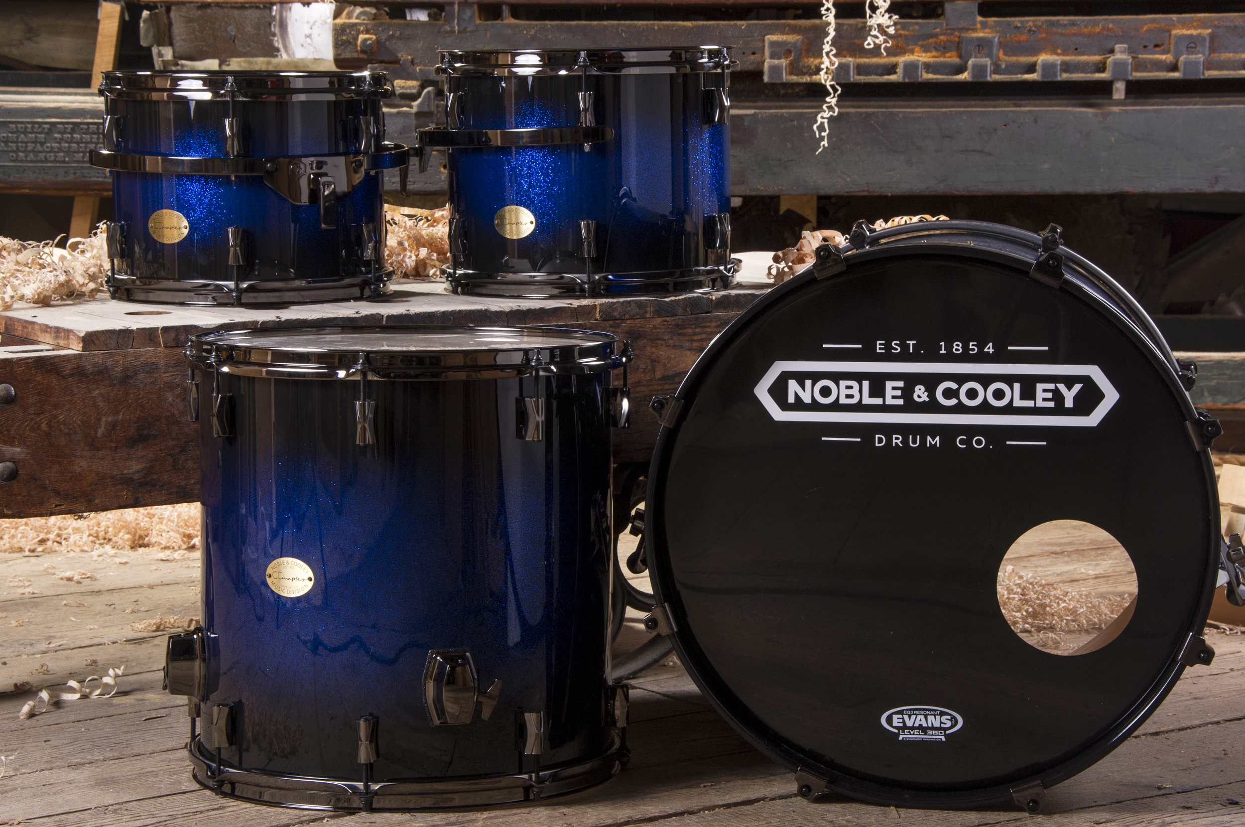 CD Maples Kit - Blue Sparkle Black Burst