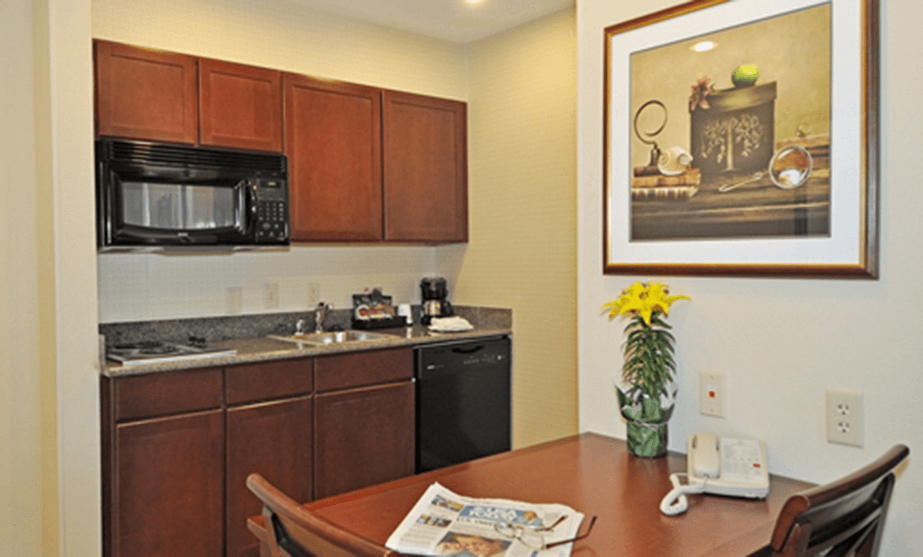  Homewood Suites room kitchenette interior 