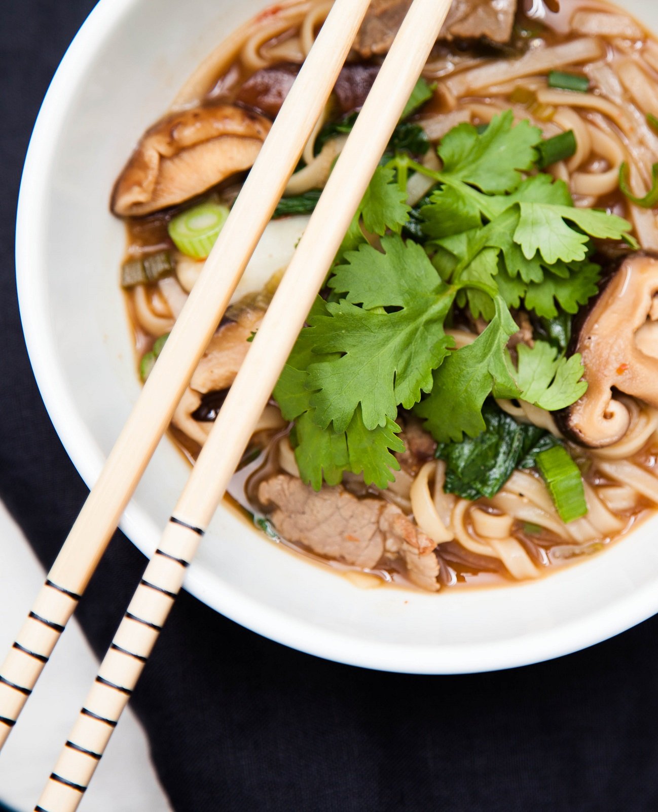 Asian inspired noodle soup