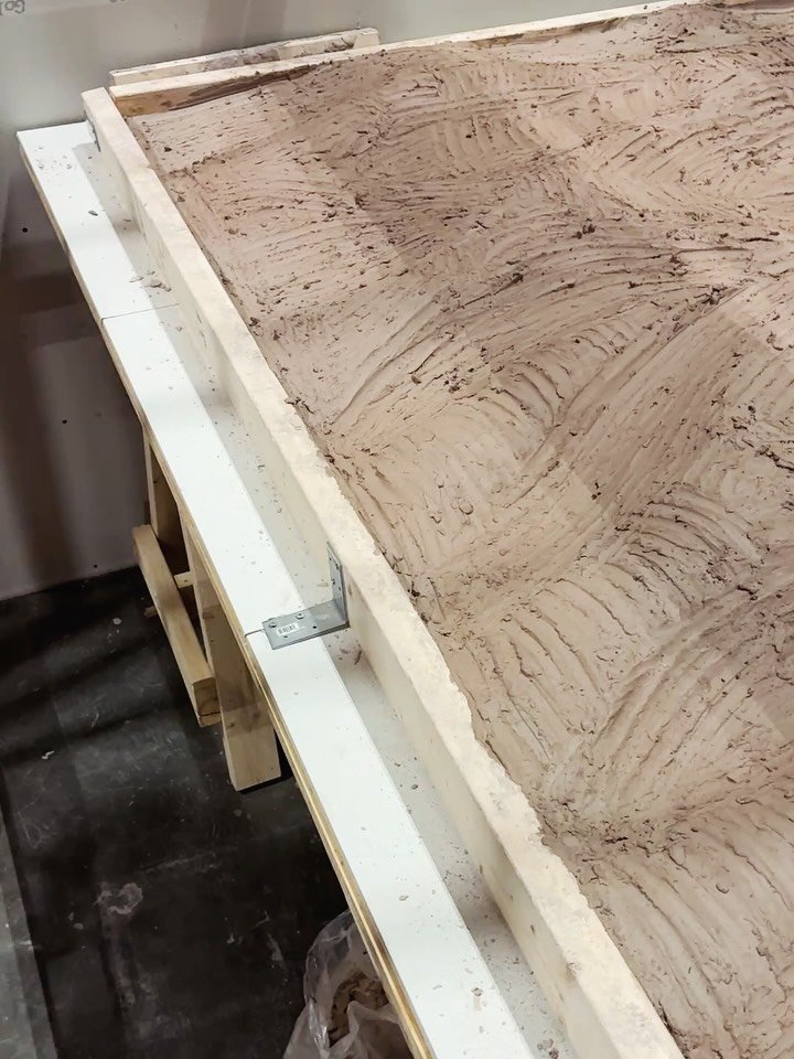 Creating topographies #WIP #installationart #interioresdesign #clay #sculpture