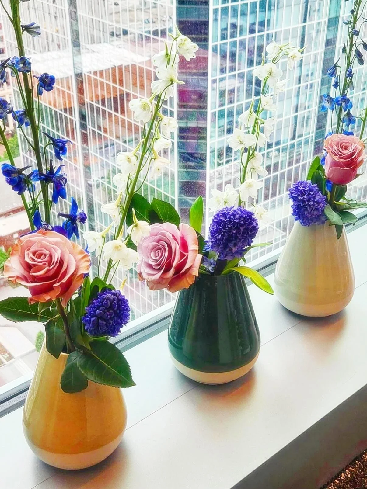 Huge thank you to @officeworksinc @millikenfloors_carolinas for commissioning the vases for such a wonderful floral arranging event. Love seeing all these beautiful flowers truly bring these vases to life. #ceramics #productdesign #vessels #interiord