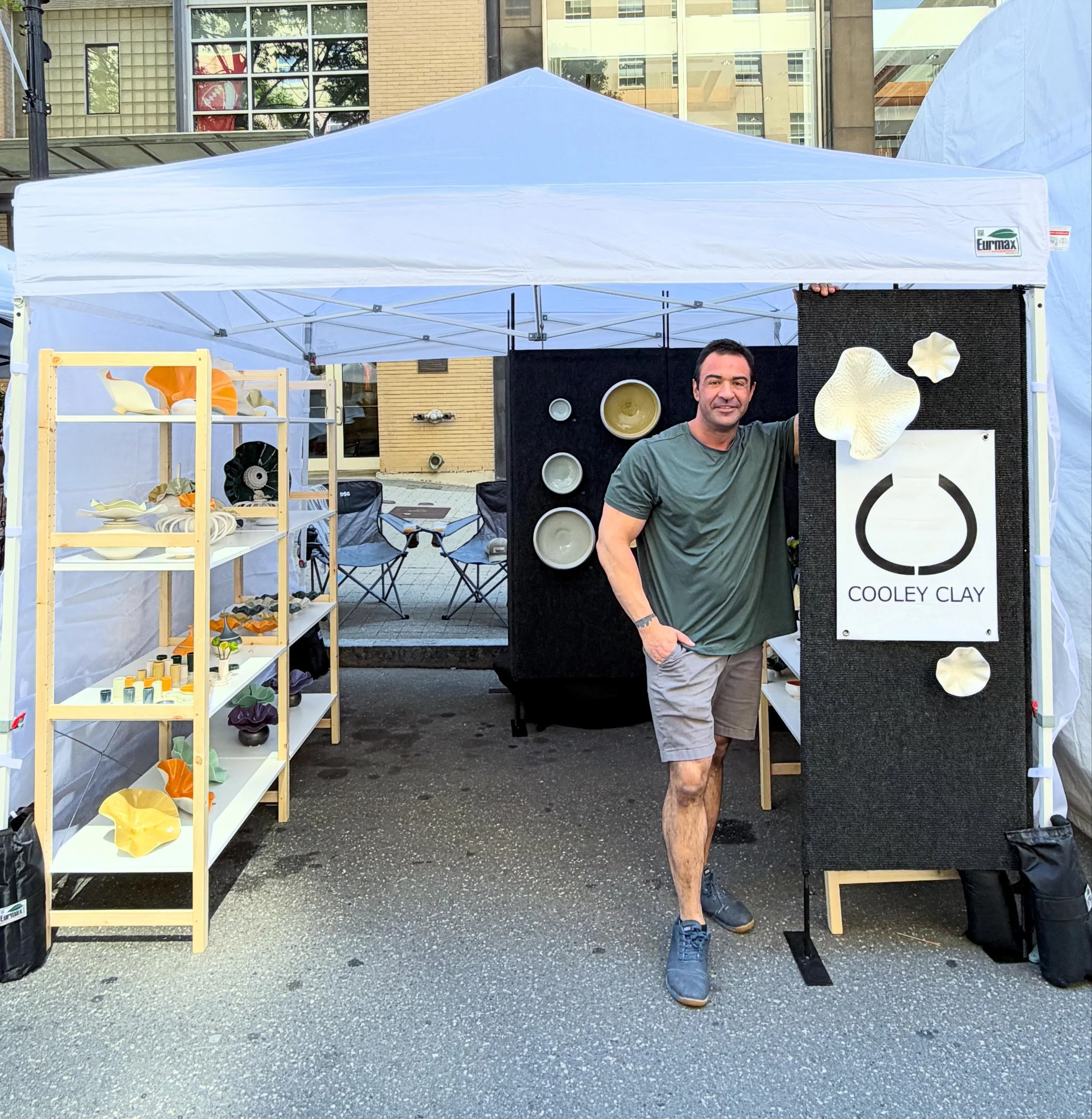 Cooley Clay&rsquo;s first tented arts festival @artsplosure. From the crowd to the energy day one has been amazing. #ceramics #clay #artfestival #ralieghnc