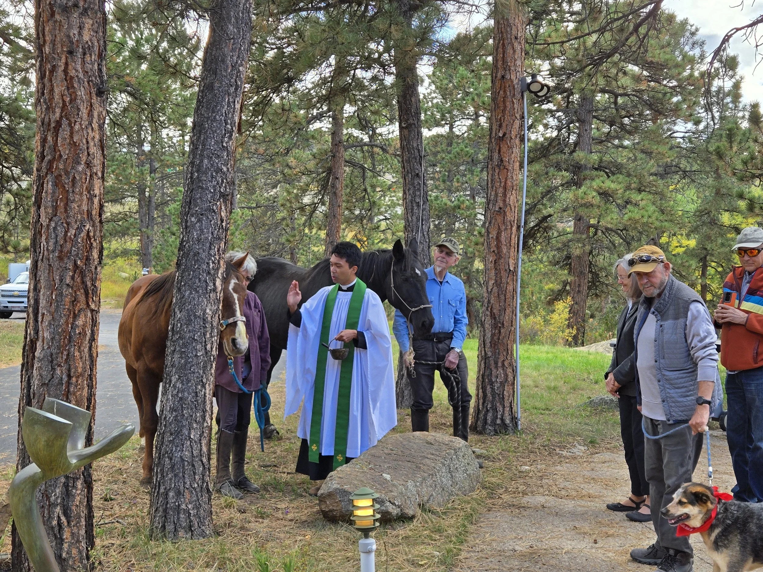 Reverend Chris and blessing of the animals