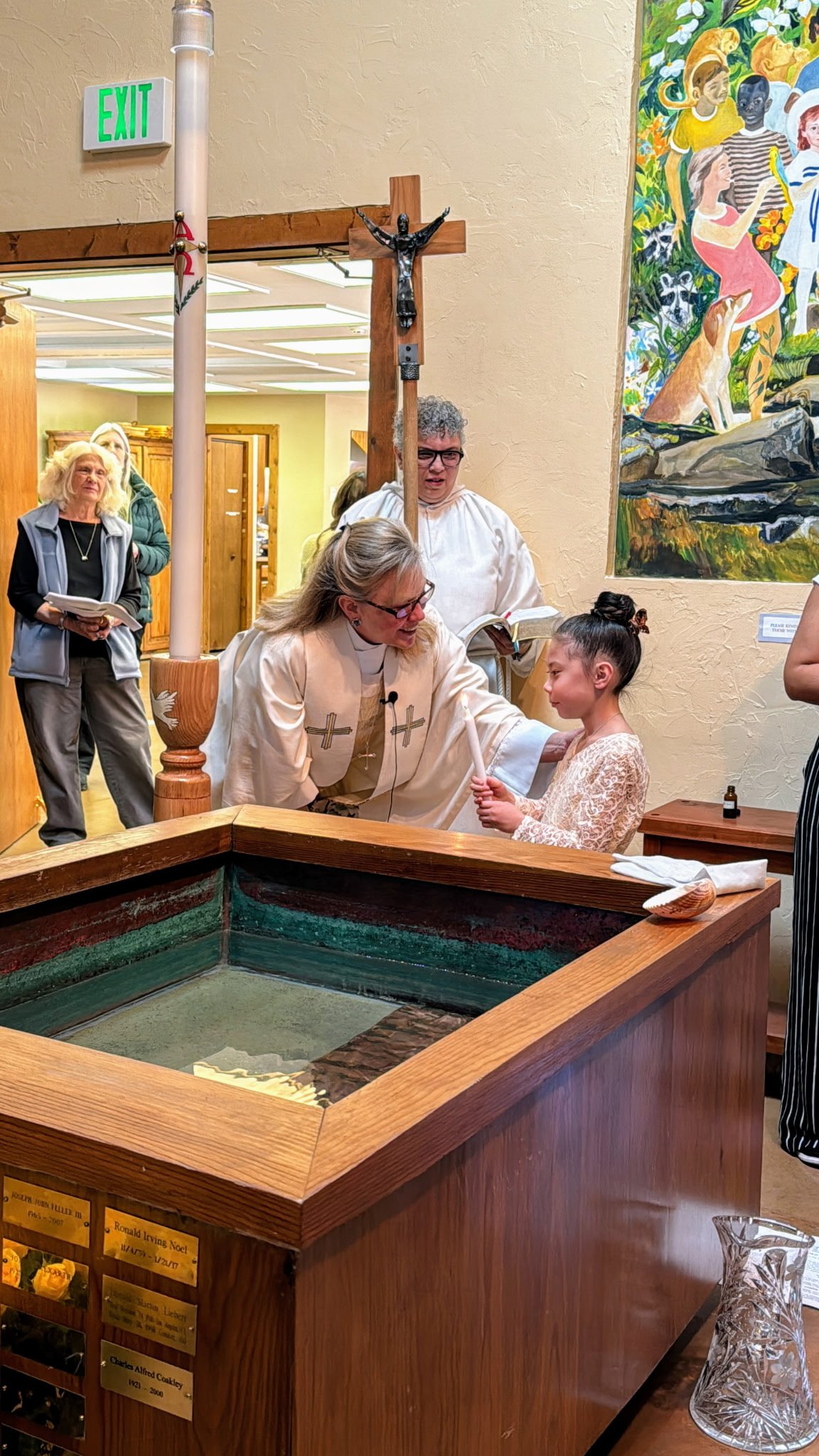 Baptism of young girl