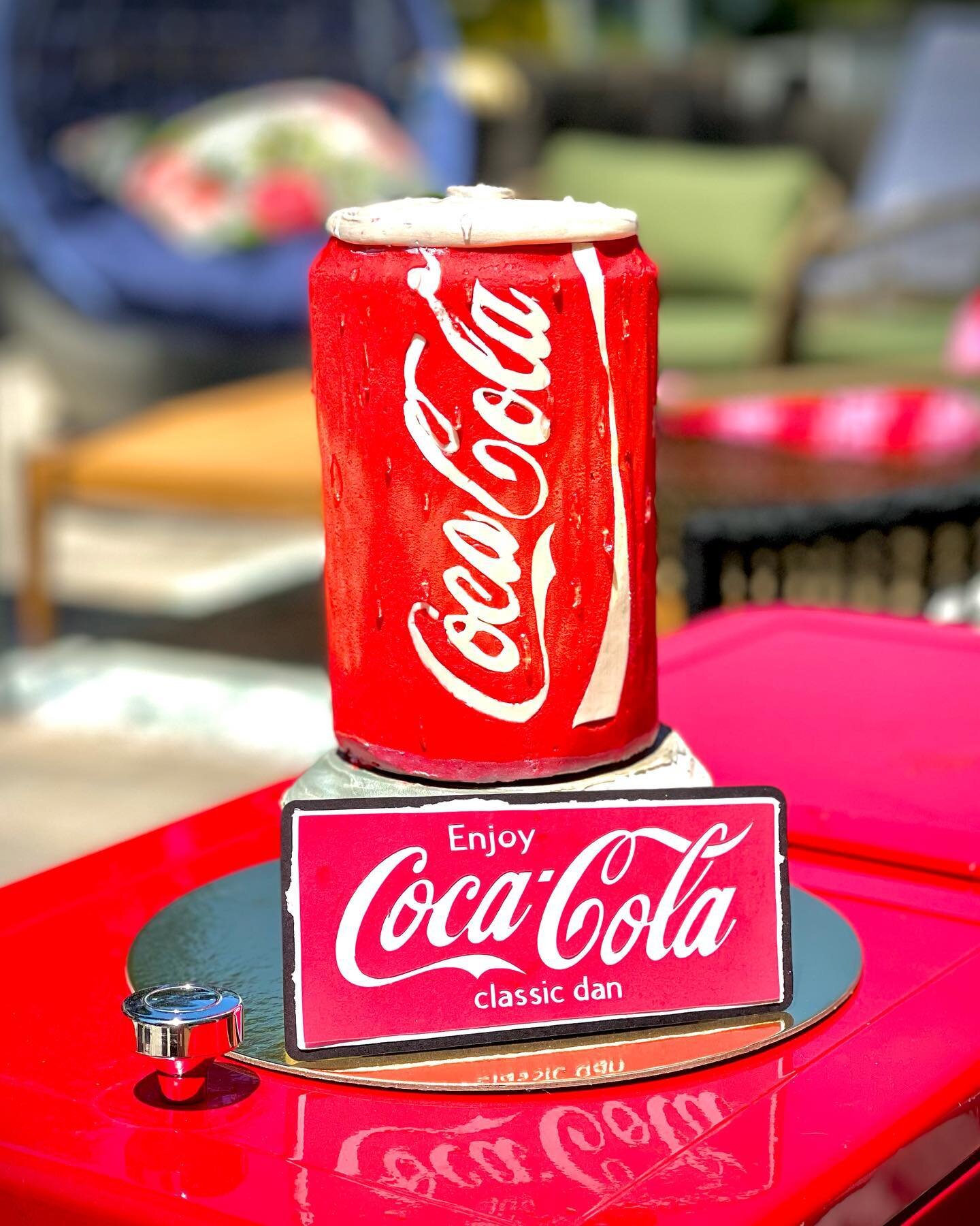 🥤 The Coca Cola Cake 🥤
⠀⠀⠀⠀⠀⠀⠀⠀⠀
Happy Birthday Dan! Enjoy! 
⠀⠀⠀⠀⠀⠀⠀⠀⠀
| Chocolate layer cake with whipped chocolate  buttercream | Modelling chocolate and buttercream transfer design with edible glue condensation |
⠀⠀⠀⠀⠀⠀⠀⠀⠀
Custom sign created by