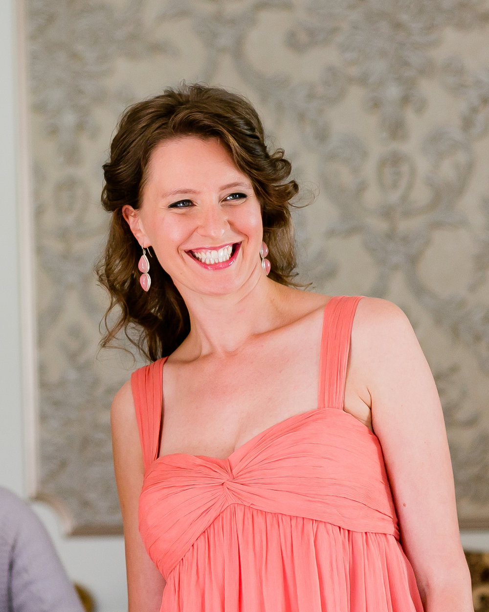 Coral Pink Bridesmaid