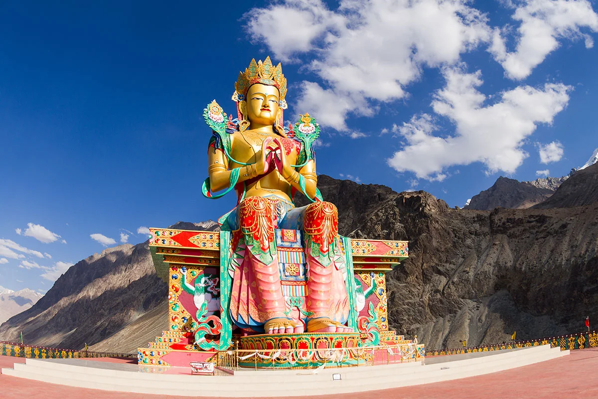 Statue of Maitreya Buddha in Nubra Valley, India