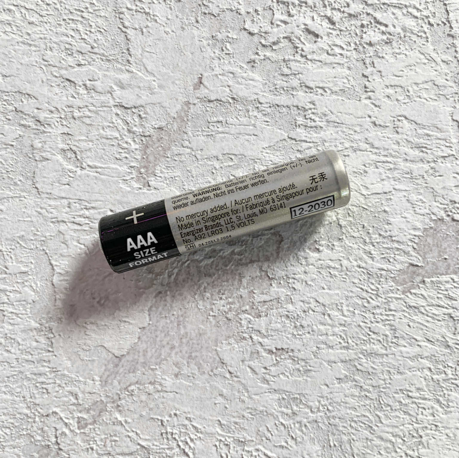 1 x AAA battery $0.45