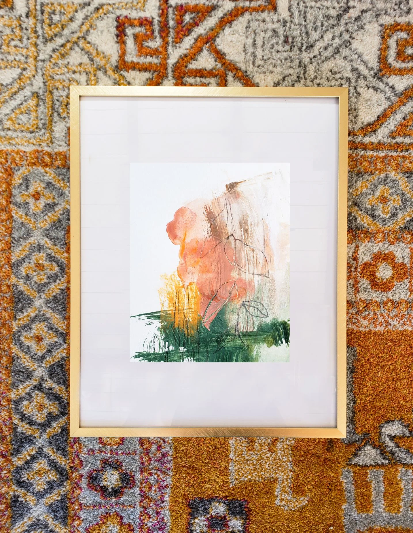 framed abstract custom painting