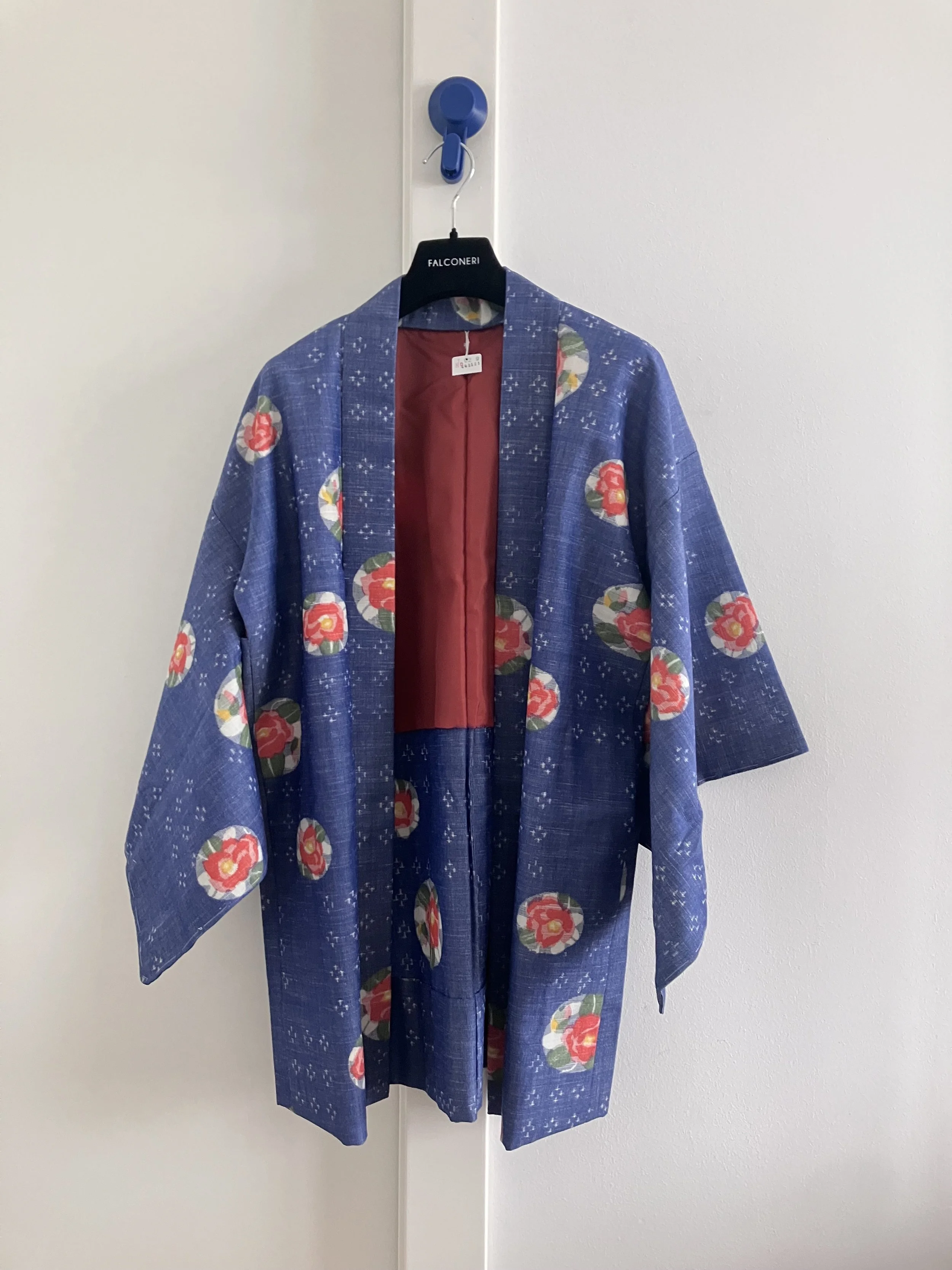 Haori in lana Kasuri- style