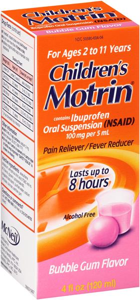 how often to give motrin for fever