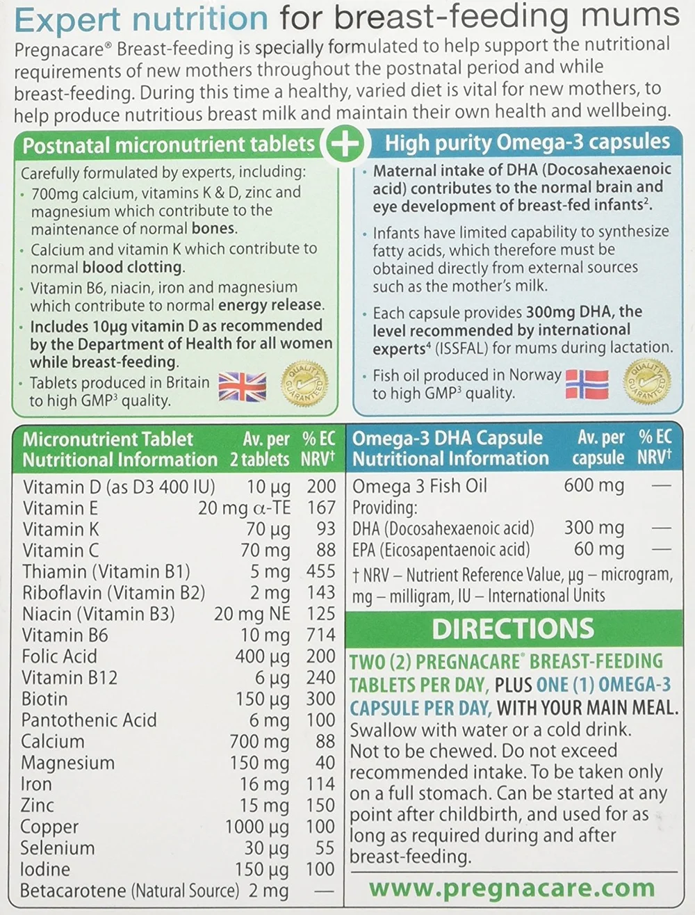 Pregnacare Breast Feeding By Vitabiotics International Pharmacy