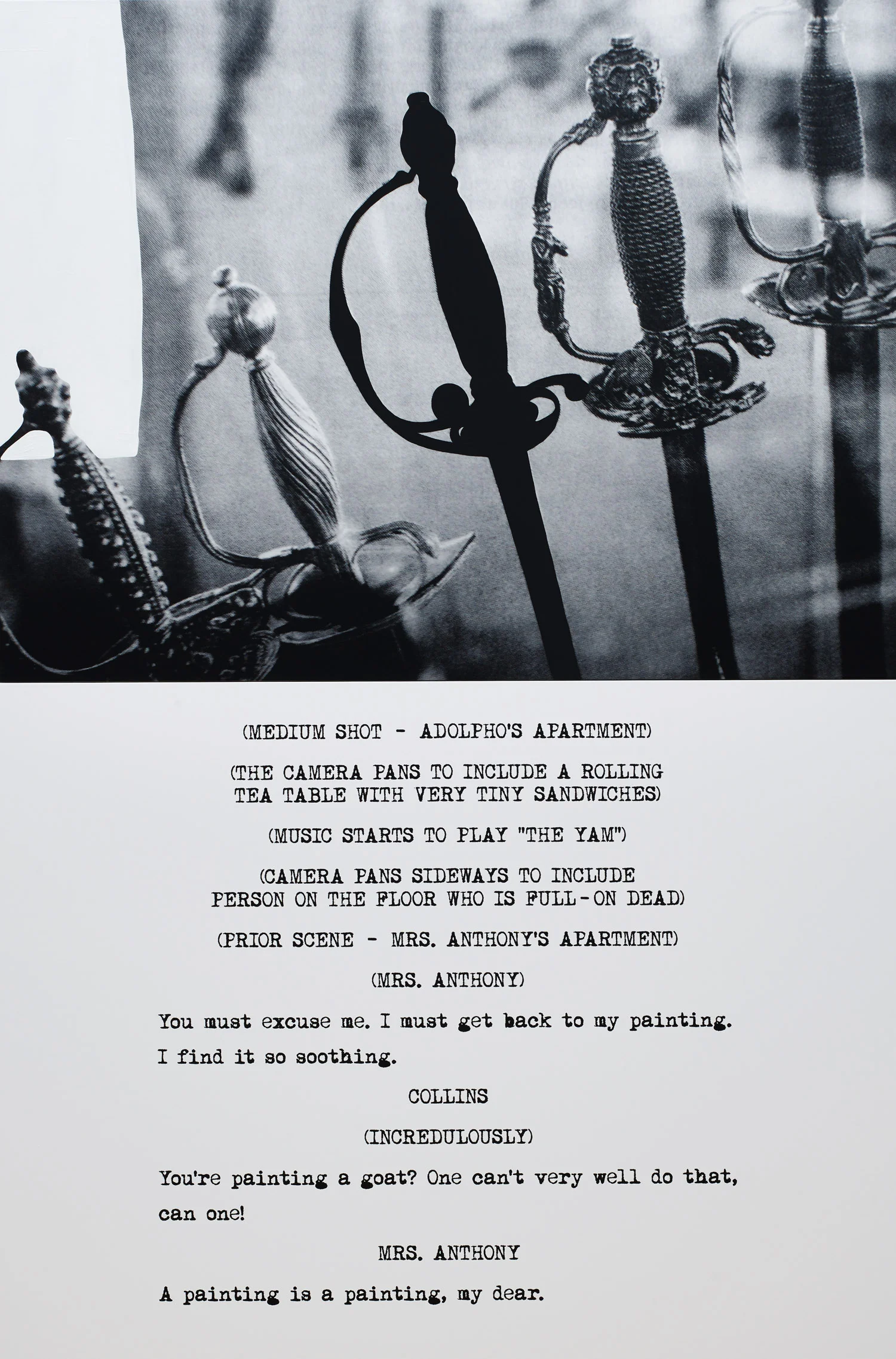 Pictures & Scripts: …Full-on dead., 2015 © John Baldessari