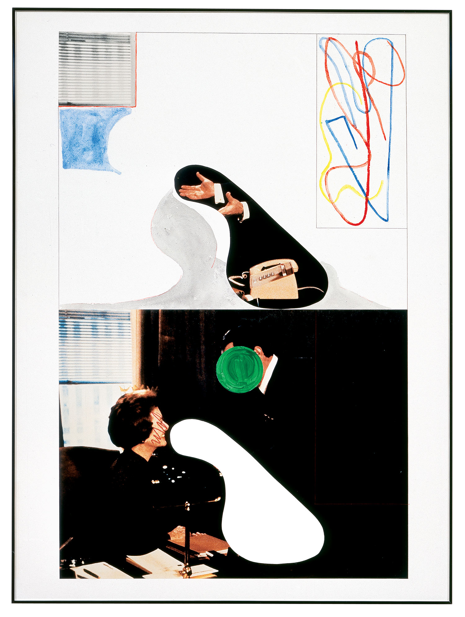   Two Persons, Two Hands, Telephone (with Window),  1995  ©&nbsp;John Baldessari 