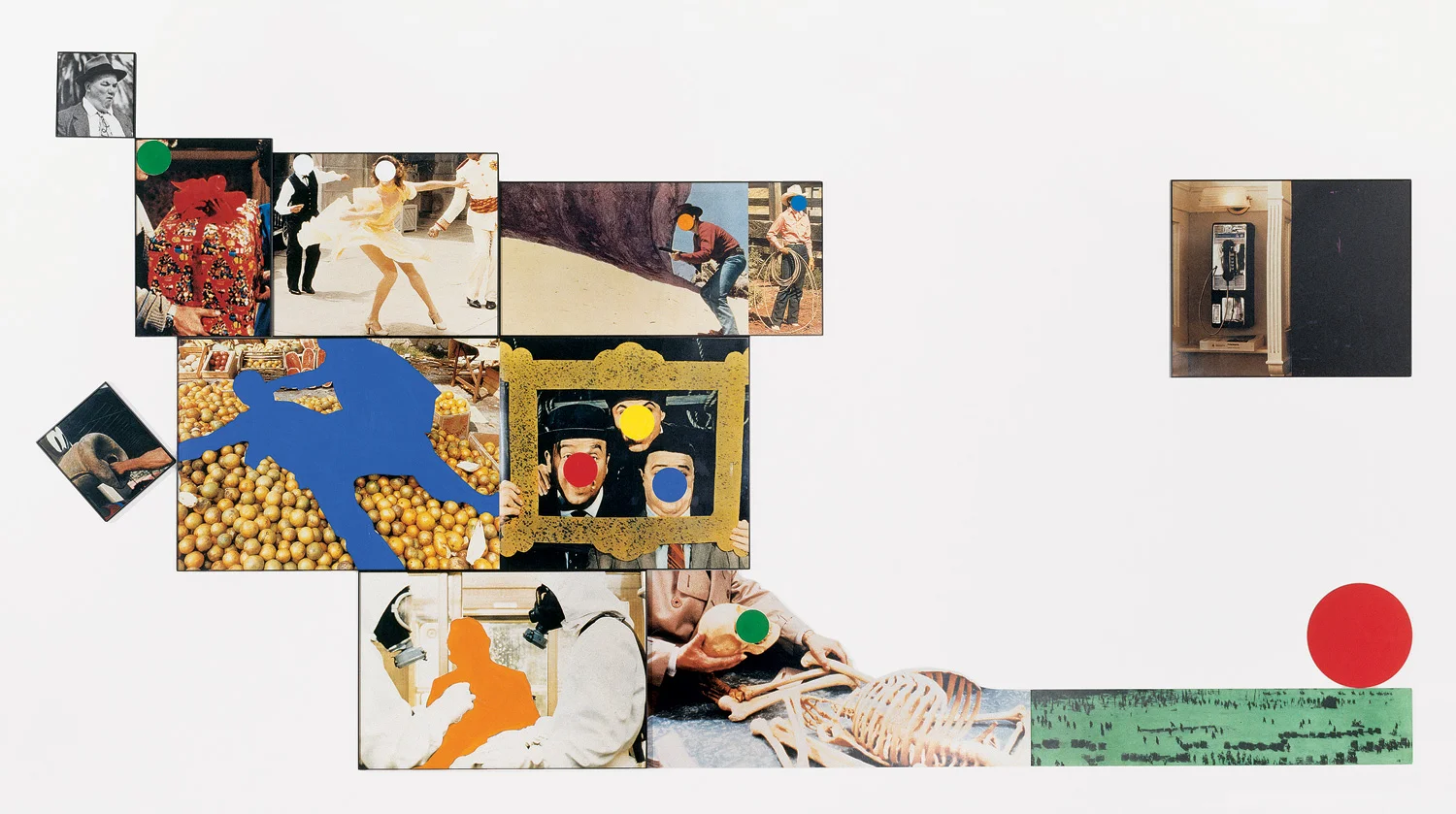 Hope (Blue) Supported by a Bed of Oranges (Life): Amid a Context of Allusions, 1991 © John Baldessari