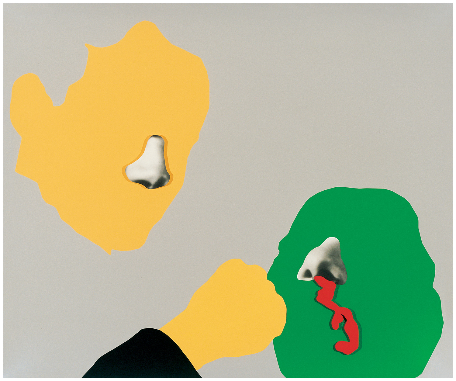   Noses &amp; Ears, Etc.: Blood, Fist, And Head (With Nose And Ear),  2006  ©&nbsp;John Baldessari 