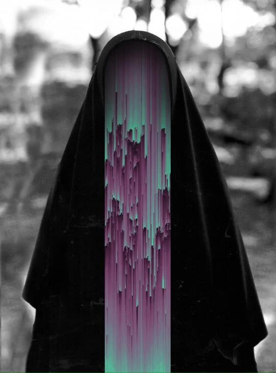 Carmangola runs images through an algorithm to distort their information in specific ways.