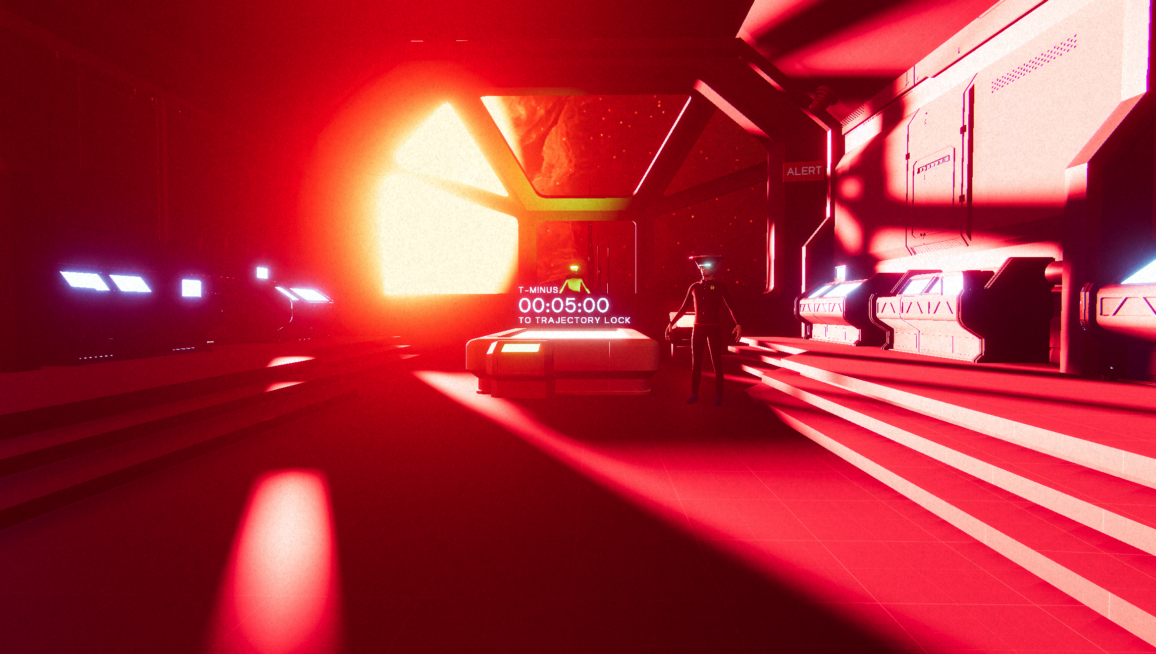An internal view of the bridge, which stands in stark contrast to the dim, featureless expanse of the void. Here, the stakes of the game’s narrative become all the more real and tangible.
