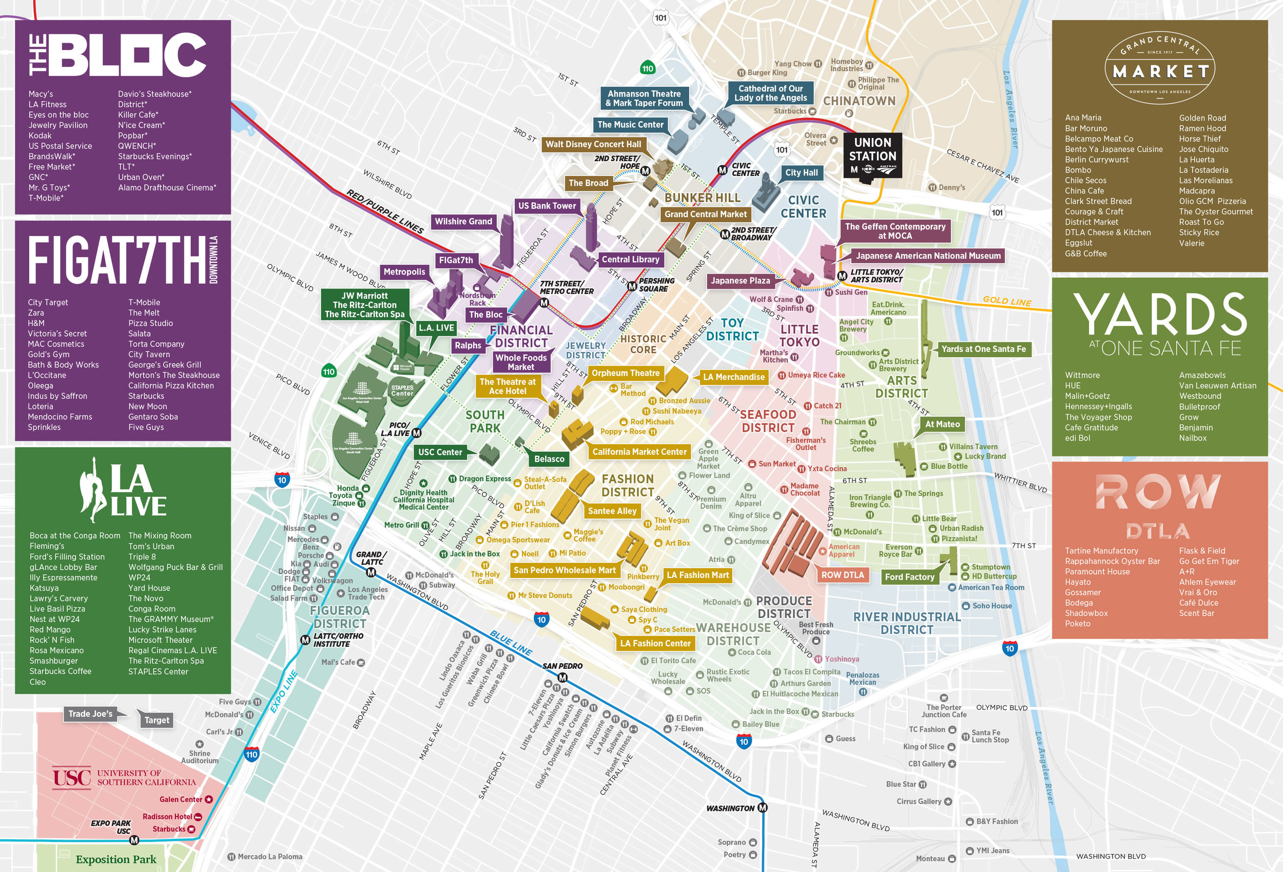 map of downtown los angeles Amenities Cartifact