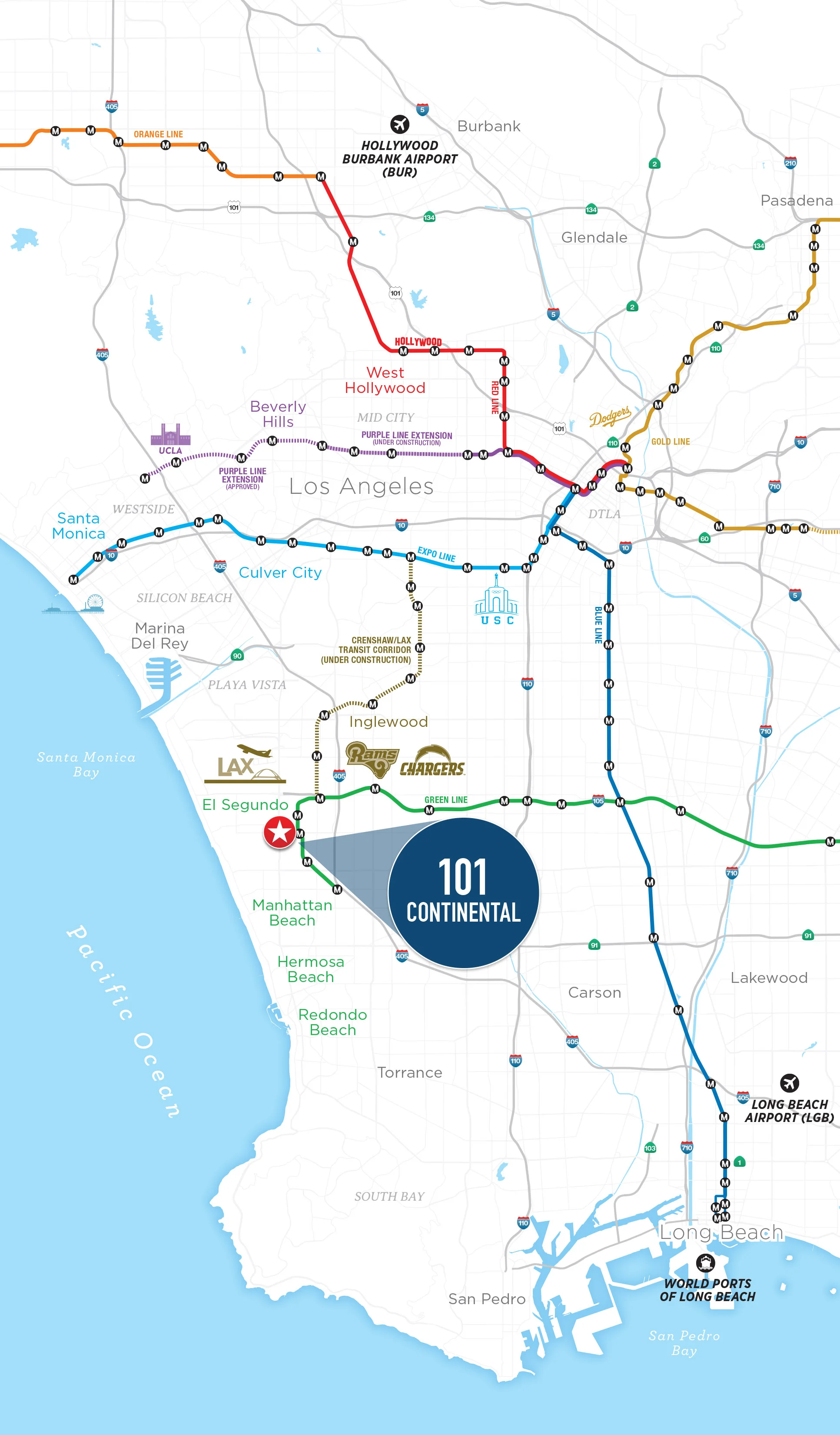 Los Angeles El Segundo Metro Subway Rail Transit Map.jpg