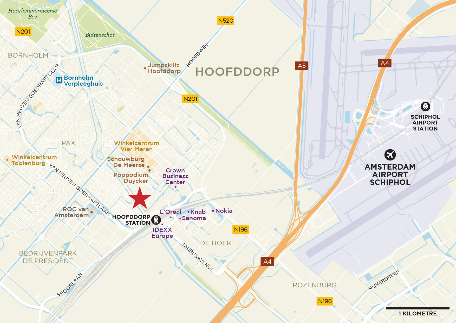 Amsterdam Schiphol Airport Local Map.jpg