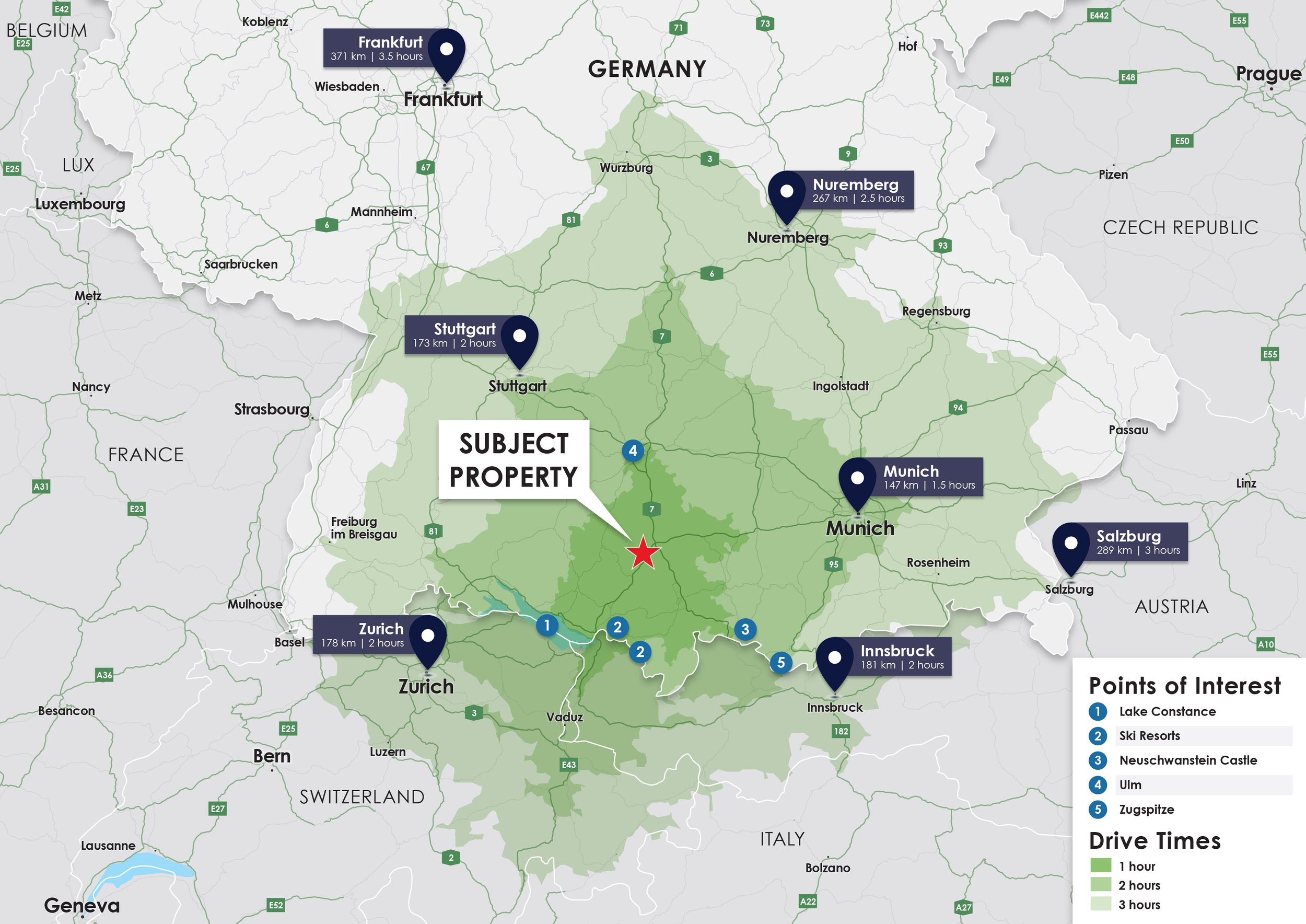 Germany Regional Drive Times Points of Interest Attractions Map.jpg