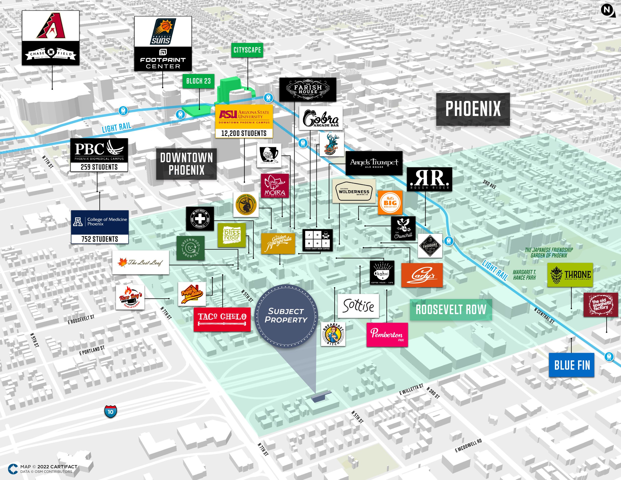 3D Phoenix AZ Amenities Points of Interest Stadiums Map.jpg