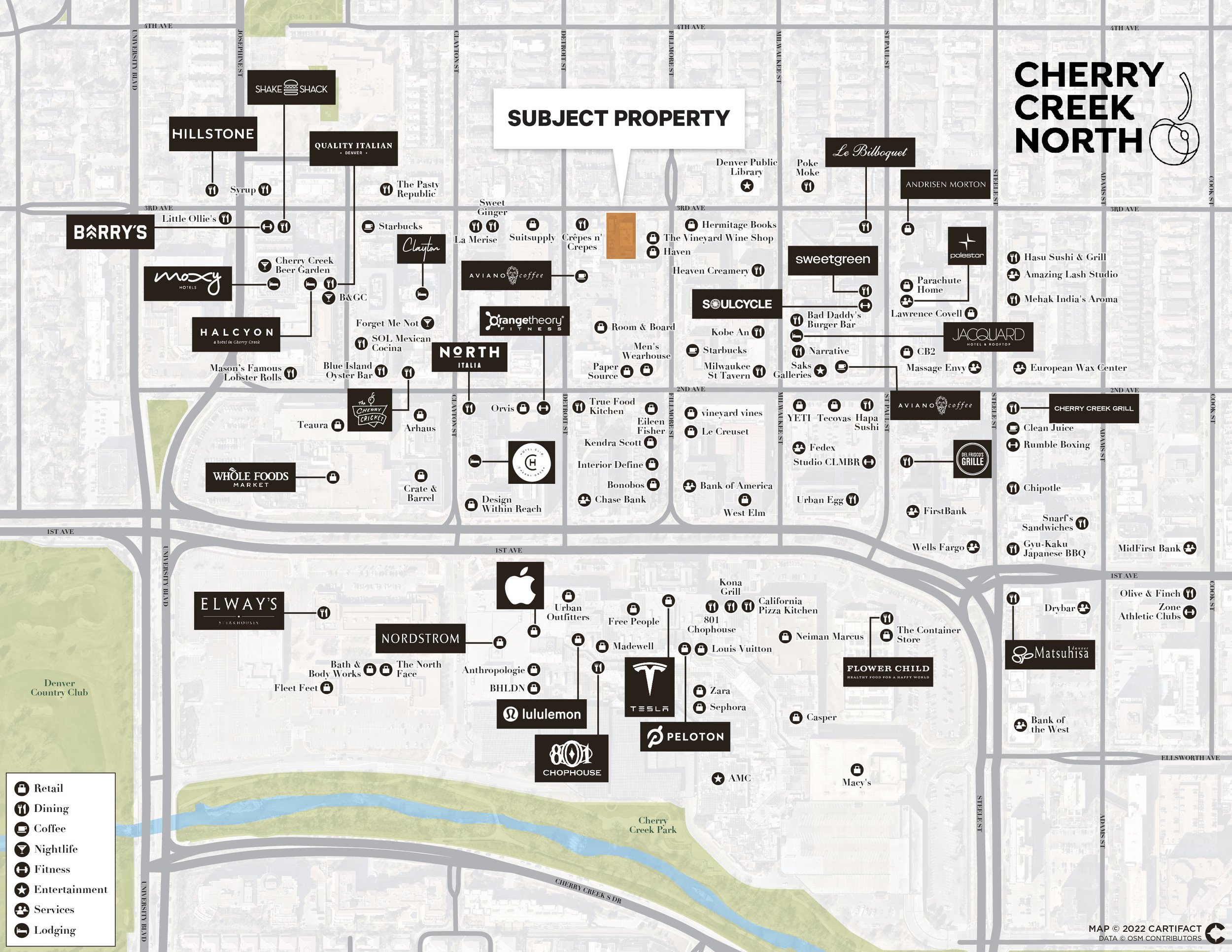 Denver CO Cherry Creek Mall Retail Aerial Detail Amenities Map.jpg