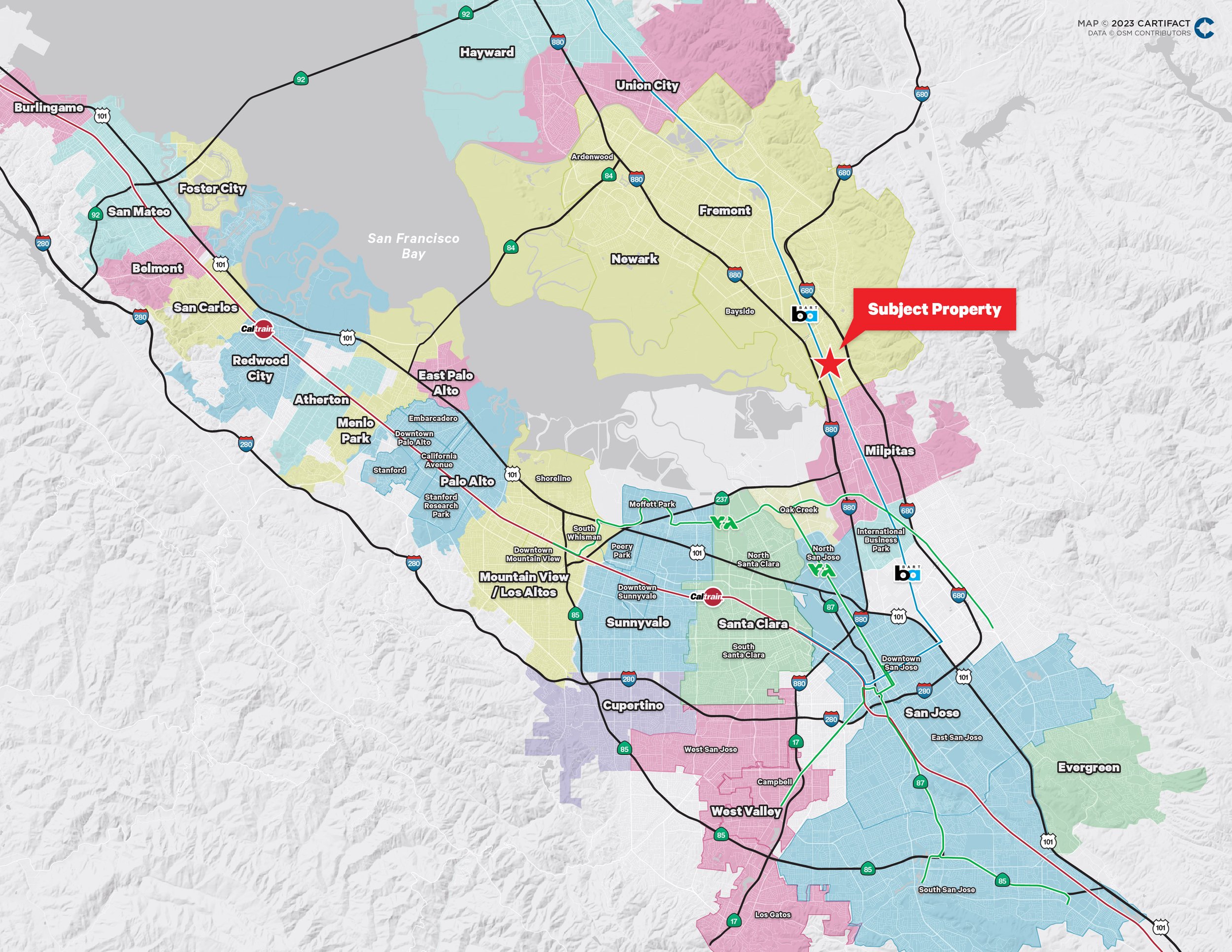 Bay Area CA Submarket Neighborhoods Transit Metro Regional Map.jpg