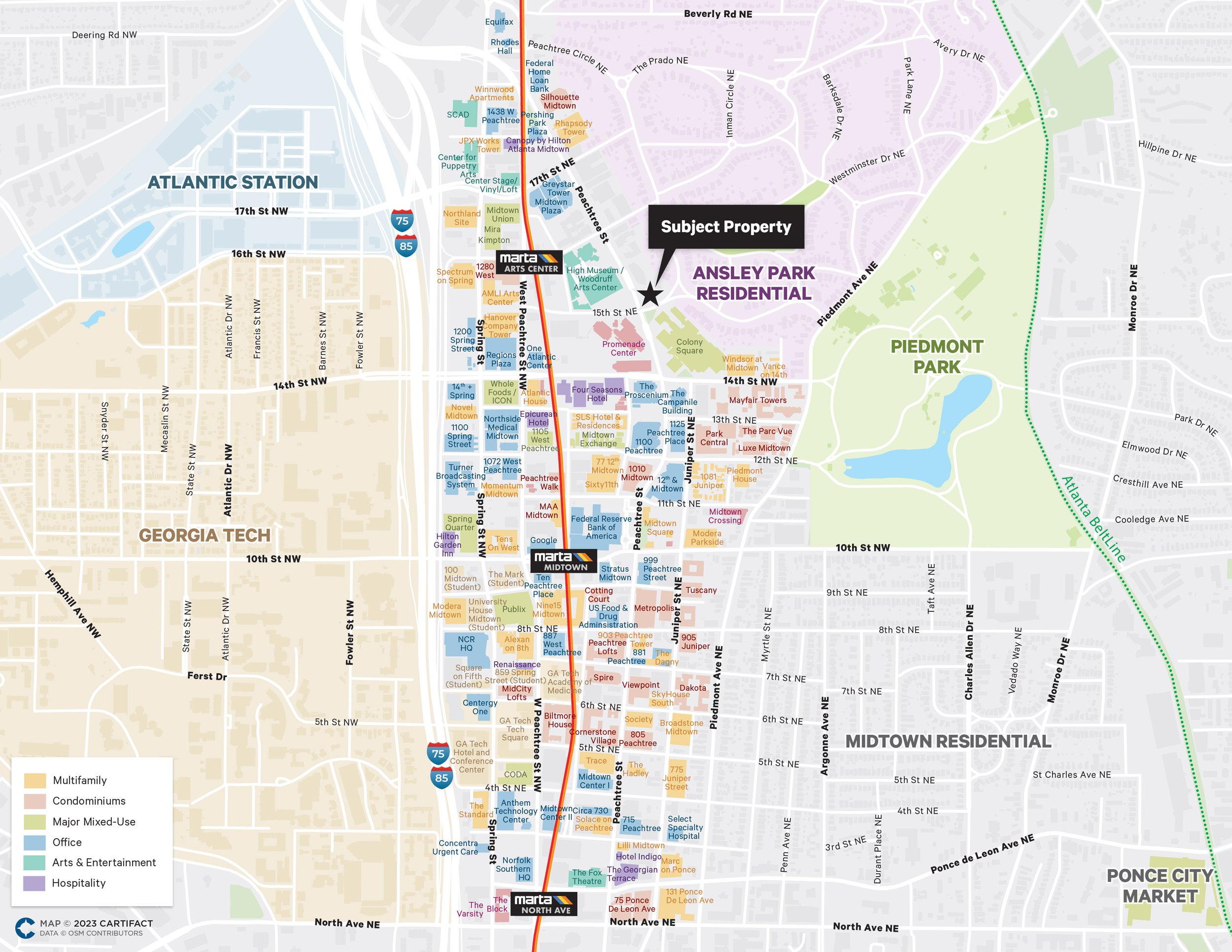 Midtown Atlanta GA Detail Amenity Residential Retail Dining Neighborhood Map.jpg