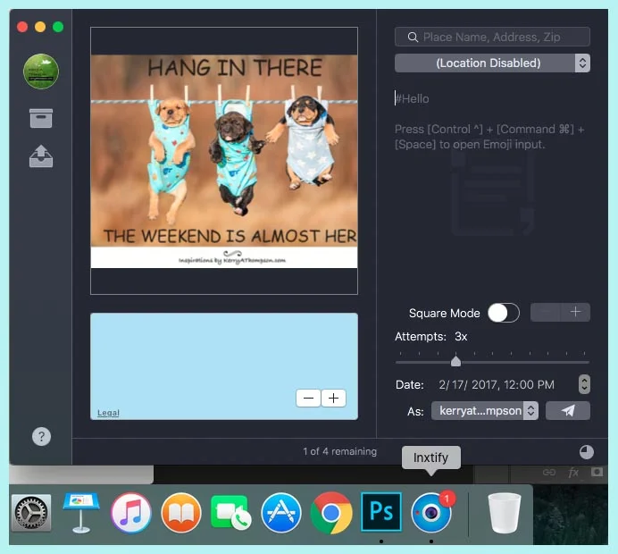 KerryAThompson.com Blog: Creating images to post on Instagram from my computer