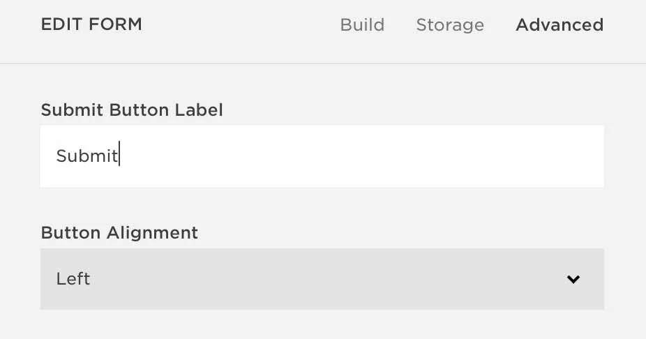 In Squarespace, change the form's Submit button label. (KerryAThompson.com)