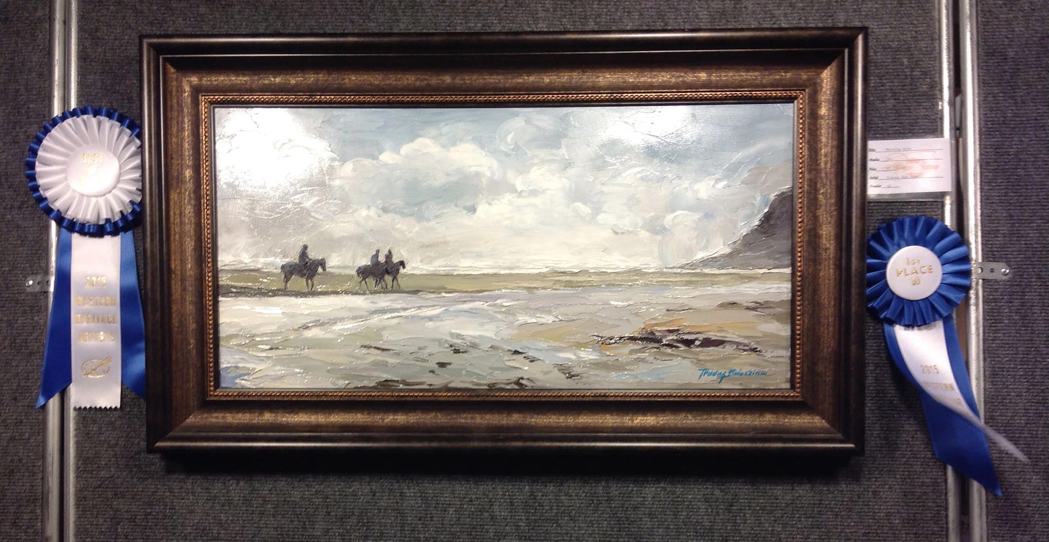 "Morning Ride" First Place Oil and Best of Show 2015