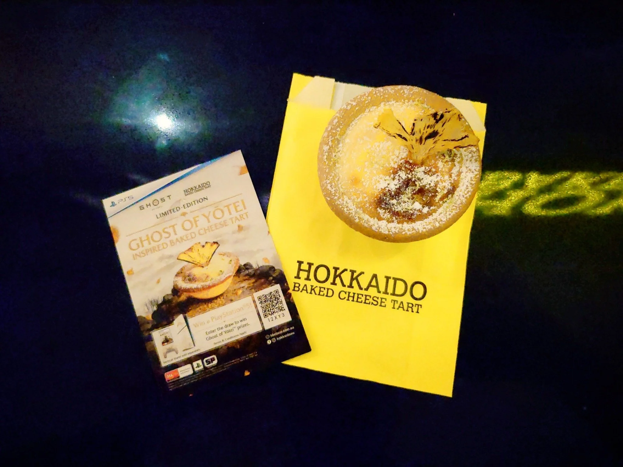 A strange crossover. The game is gorey but the tart was yummy #ghostofyotei