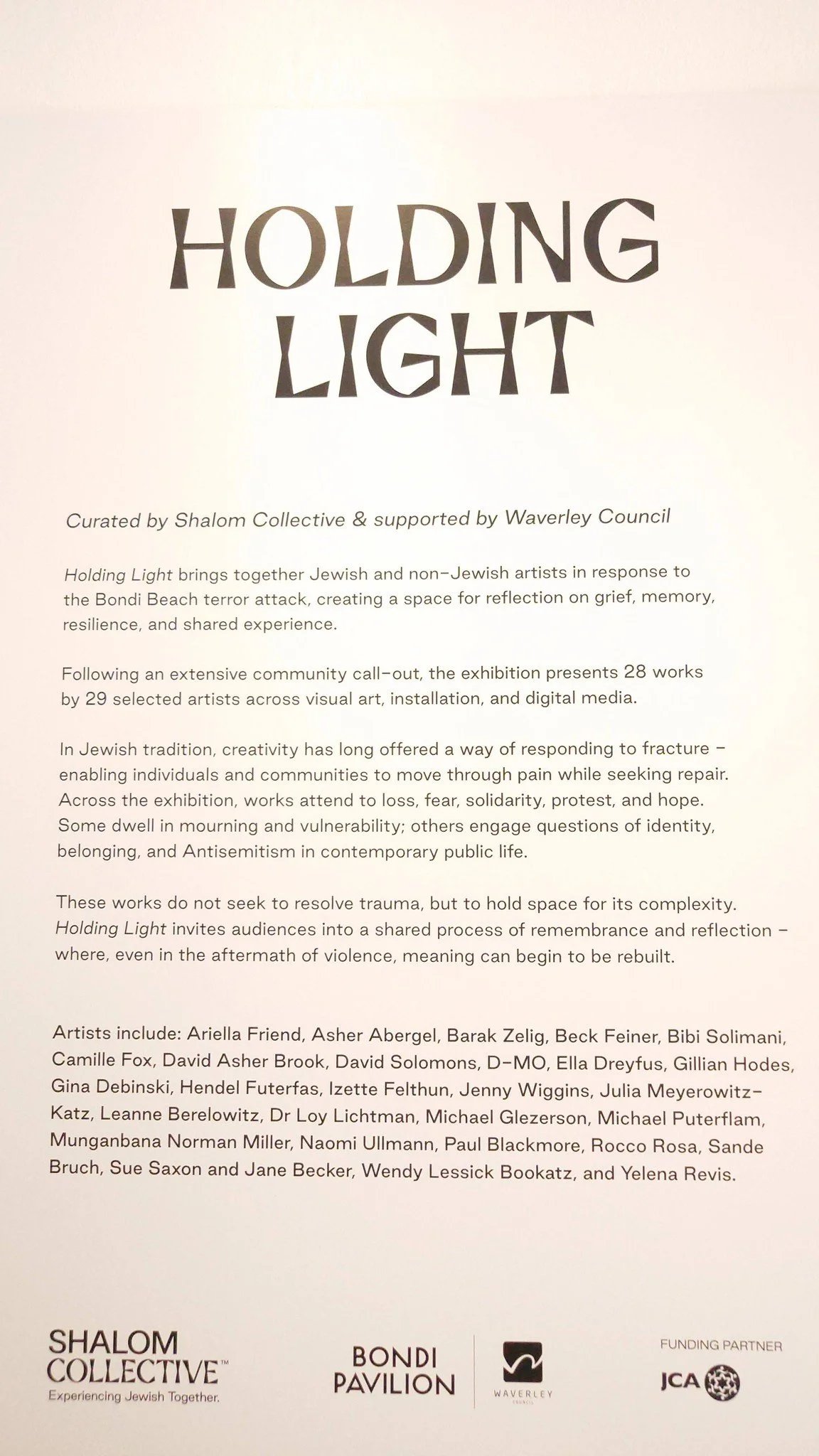 Broken but not divided. Bondi Pavilion, Bondi Beach #HoldingLight #exhibition