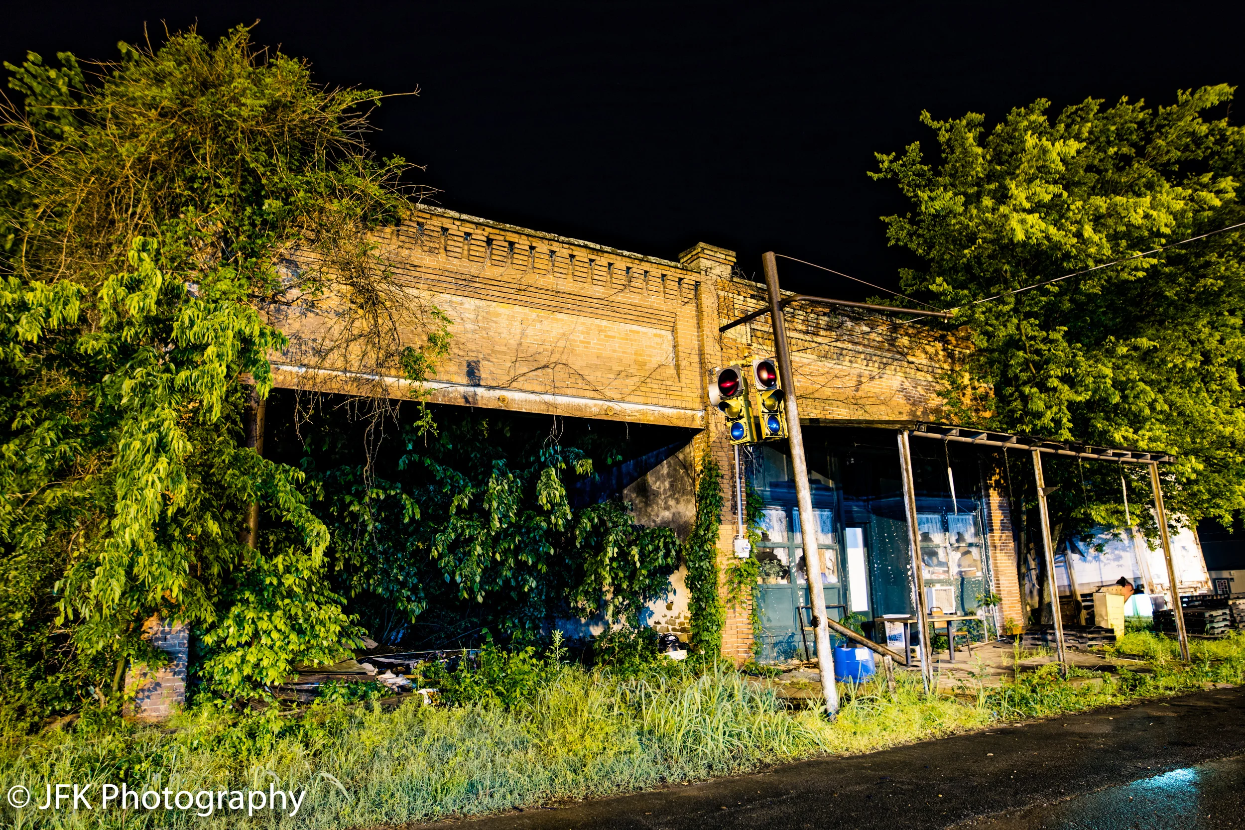 Decrepit storefront in McCurtain, OK