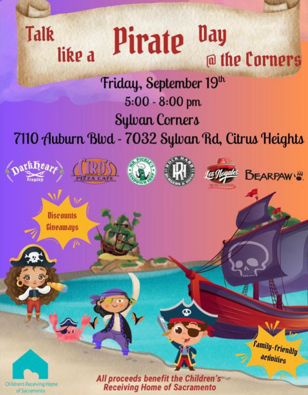 Talk Like a Pirate Day at the Corner's - Benefiting the Children's Receiving Home of Sacramento