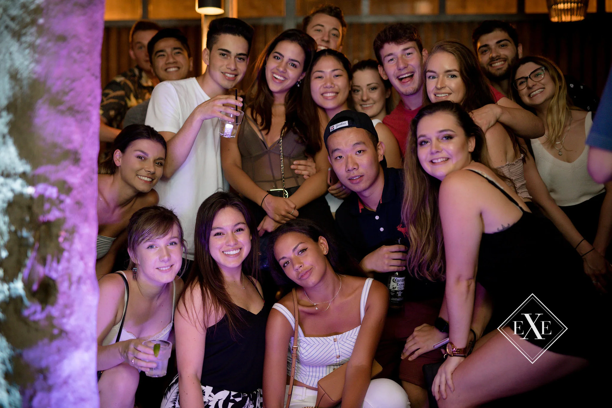Group of friends for Club photography at spice route