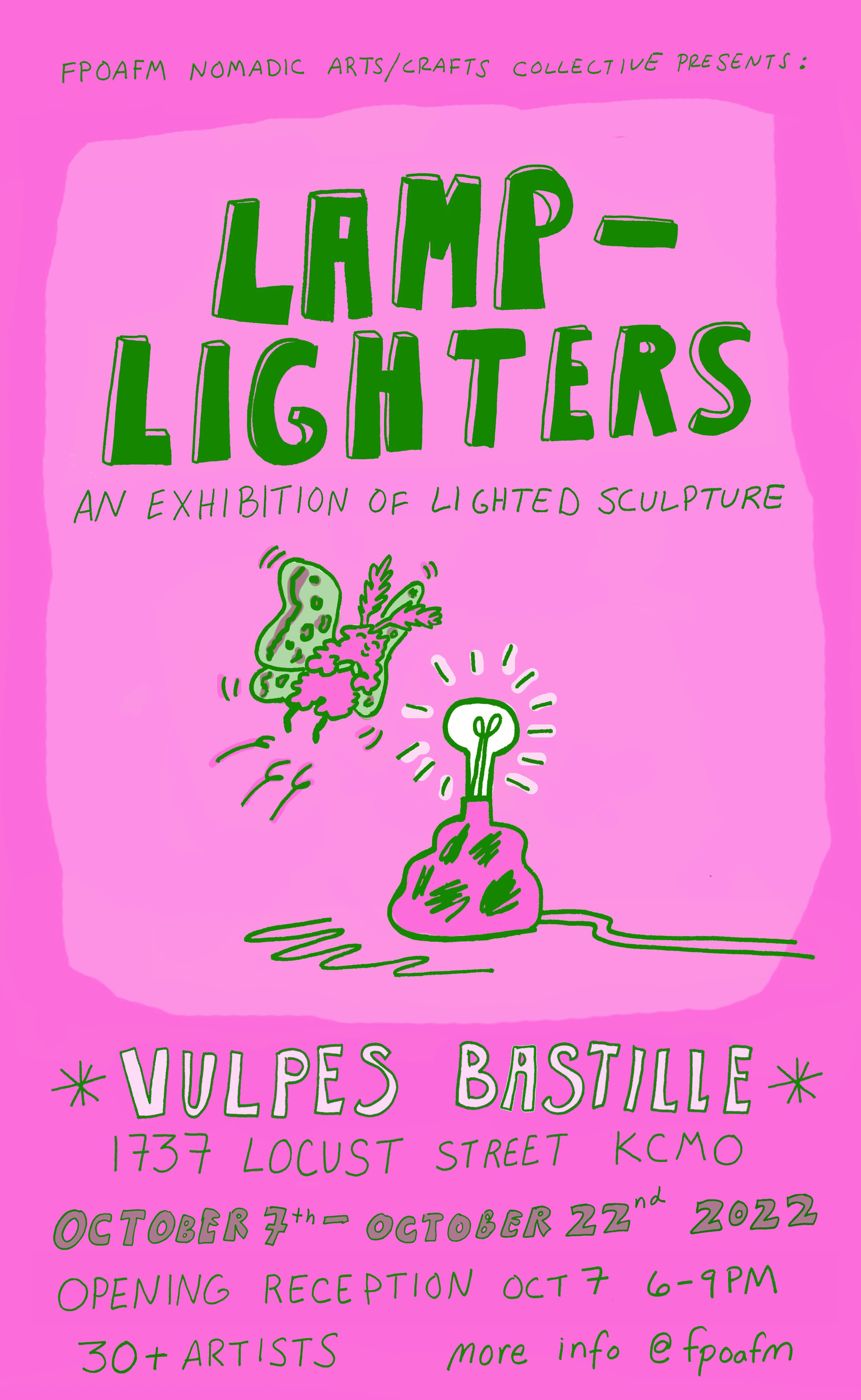 Poster design for Lamplighters exhibition 