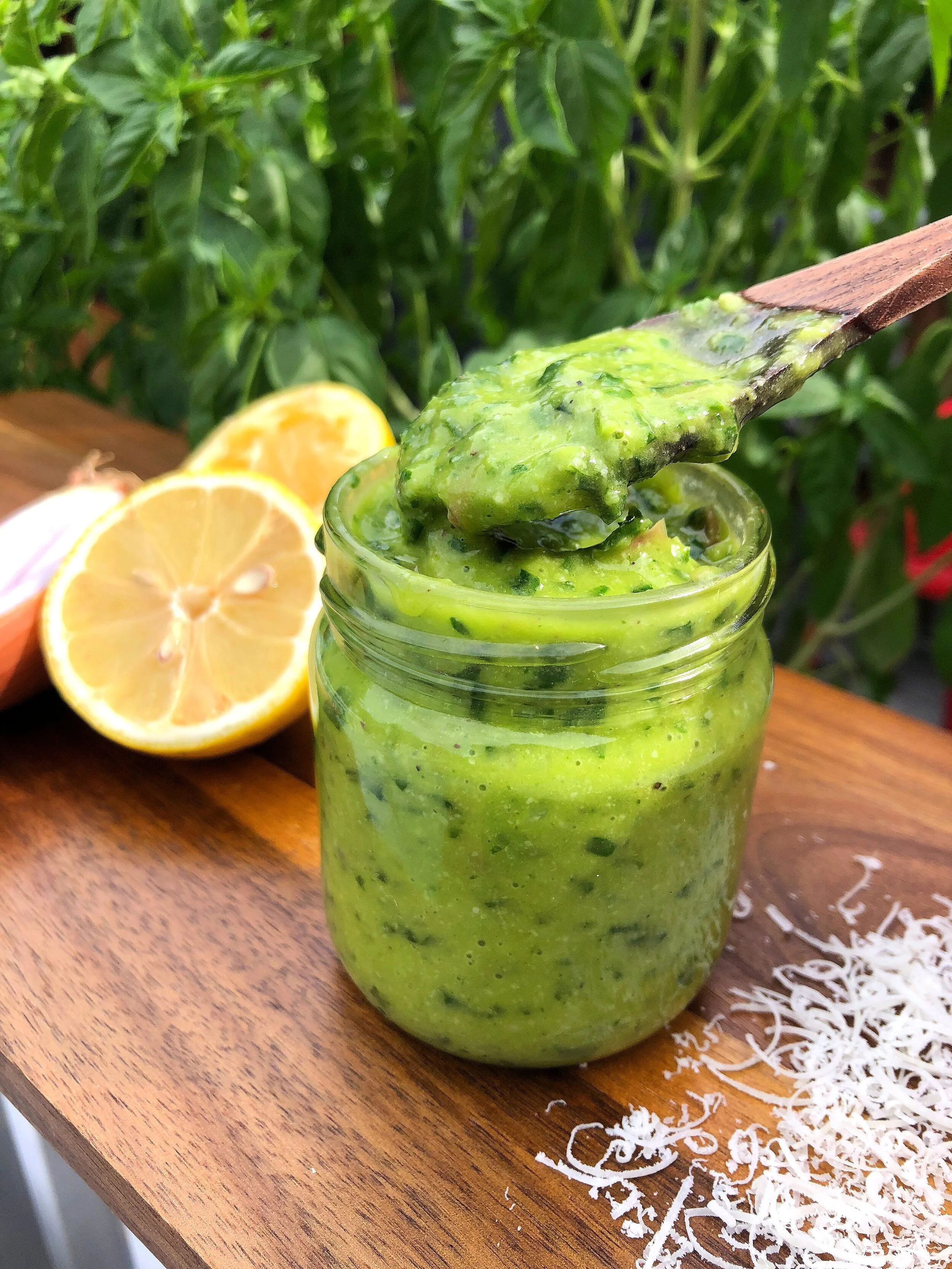 Homemade Nut Free Basil Pesto