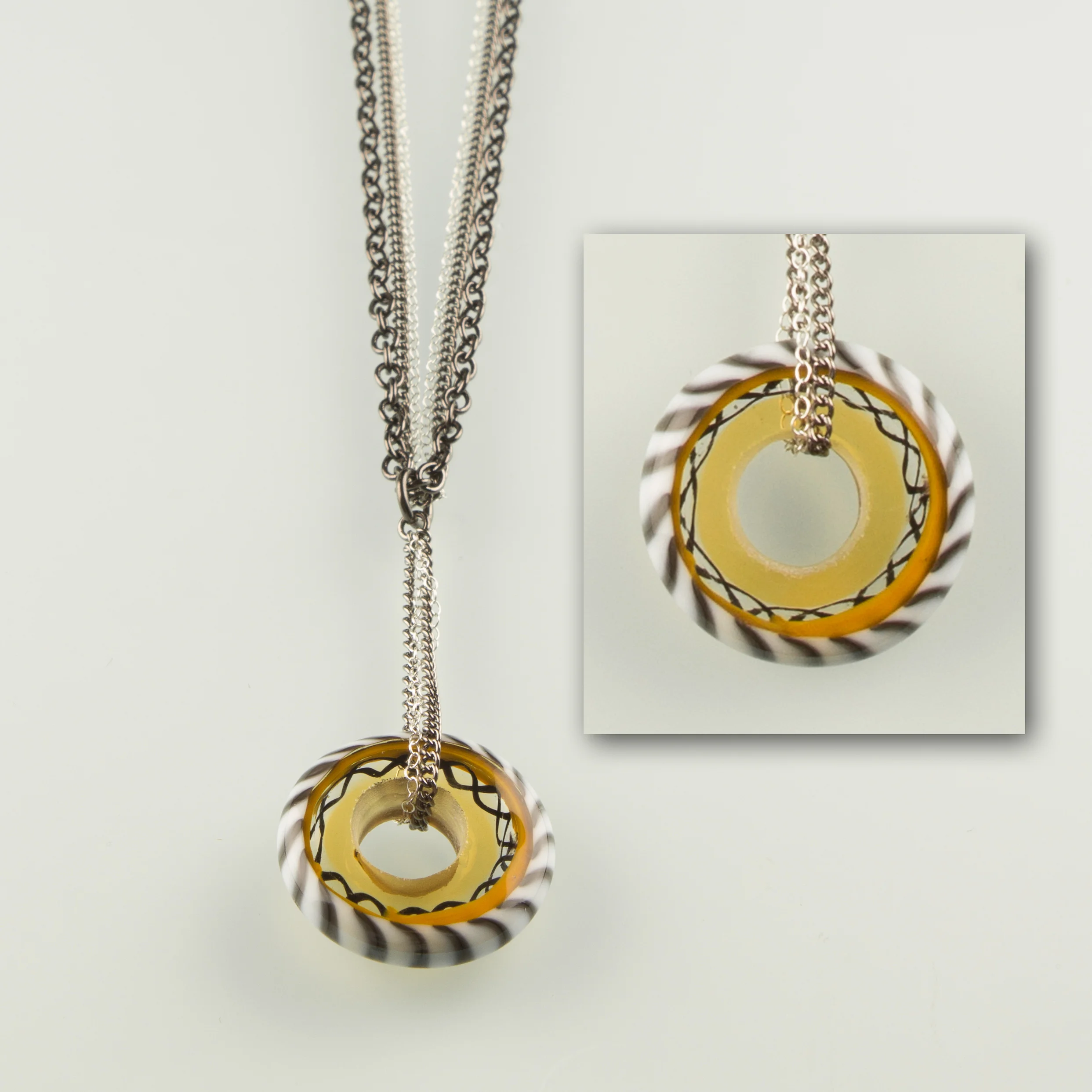 Hand made glass disc beads