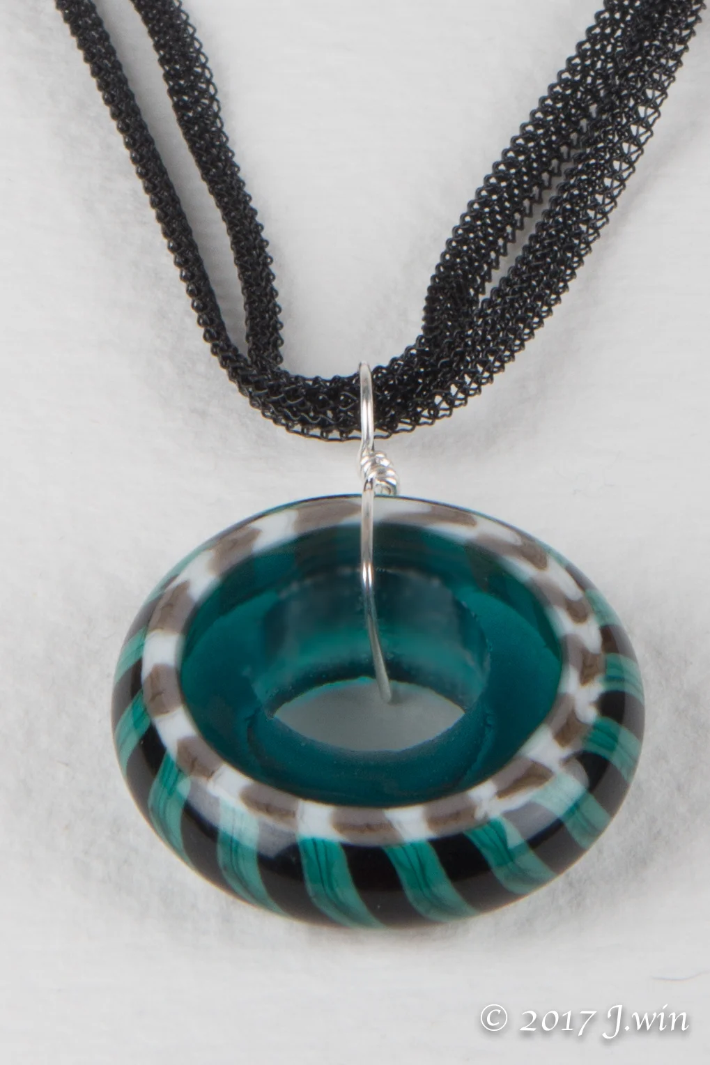 Hand made glass pendant necklace