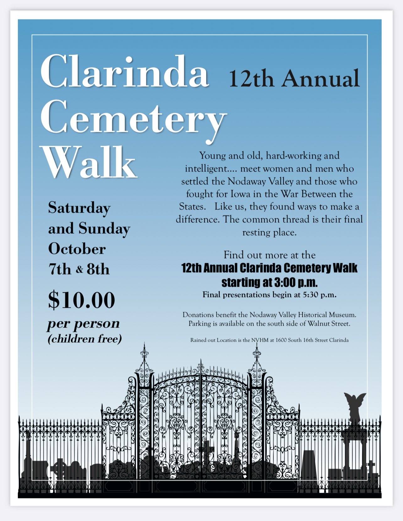 SAVE THE DATE: NVHM Announces 14th Annual Cemetery Walk