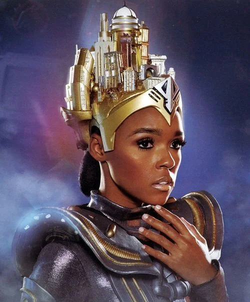 Janelle Monae as an android posing for the artwork of her second album - 'archandroid'.