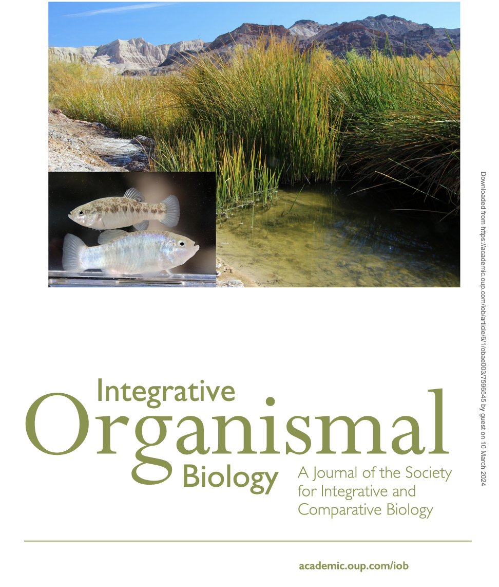  Housh, M.J., Telish, J., Forsgren, K.L., Lema, S.C., 2024.  Fluctuating and stable high temperatures differentially affect reproductive endocrinology of female pupfish .  Integrative Organismal Biology  6, obae003. [  link  ]   